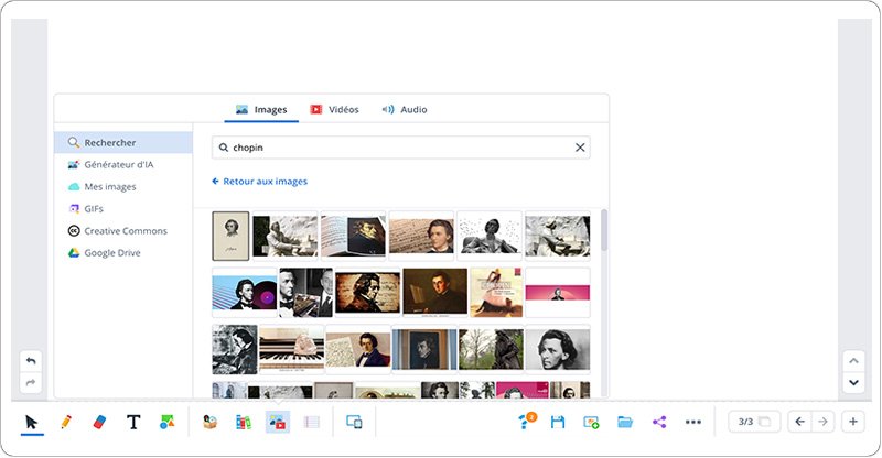 Médias pédagogiques Gynzy pour classe connectée